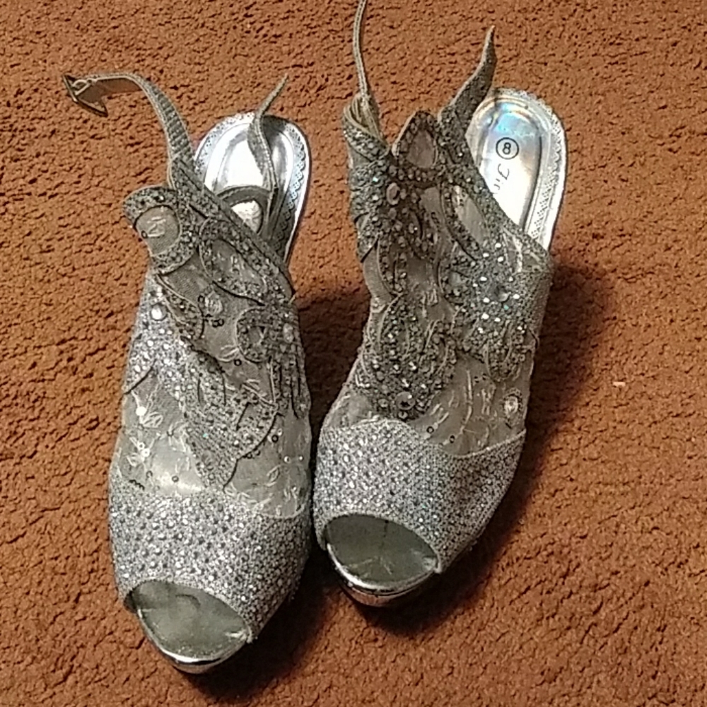 Silver shoes